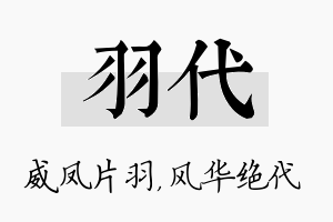 羽代名字的寓意及含义