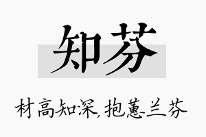 知芬名字的寓意及含义