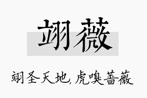 翊薇名字的寓意及含义