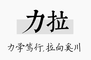 力拉名字的寓意及含义