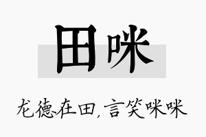 田咪名字的寓意及含义