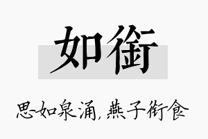 如衔名字的寓意及含义