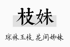 枝妹名字的寓意及含义