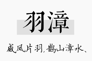 羽漳名字的寓意及含义