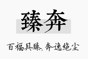 臻奔名字的寓意及含义