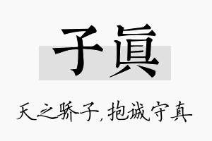 子真名字的寓意及含义