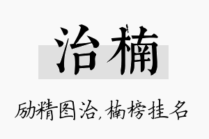 治楠名字的寓意及含义