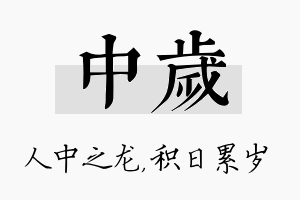 中岁名字的寓意及含义