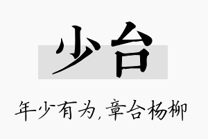 少台名字的寓意及含义