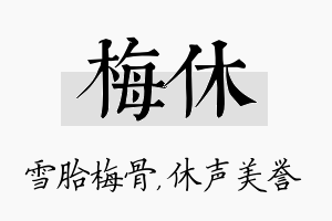 梅休名字的寓意及含义