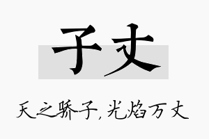 子丈名字的寓意及含义