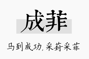 成菲名字的寓意及含义