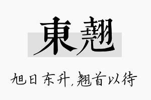 东翘名字的寓意及含义