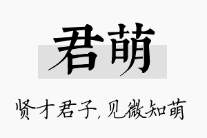 君萌名字的寓意及含义