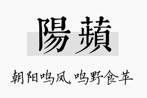 阳苹名字的寓意及含义