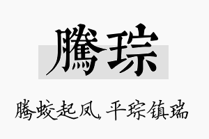 腾琮名字的寓意及含义