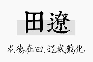 田辽名字的寓意及含义