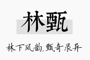 林甄名字的寓意及含义