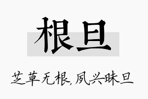 根旦名字的寓意及含义