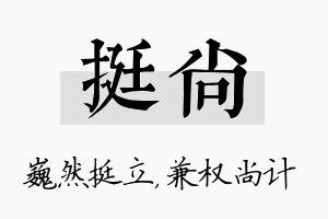 挺尚名字的寓意及含义