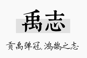 禹志名字的寓意及含义