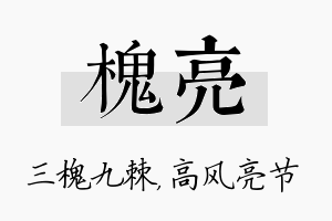 槐亮名字的寓意及含义