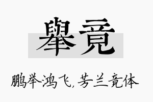 举竟名字的寓意及含义