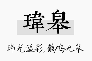 玮皋名字的寓意及含义