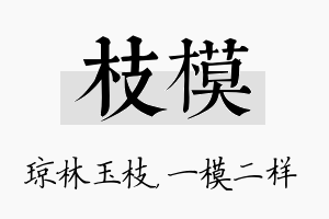 枝模名字的寓意及含义