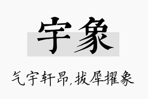 宇象名字的寓意及含义