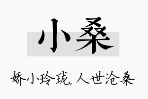 小桑名字的寓意及含义