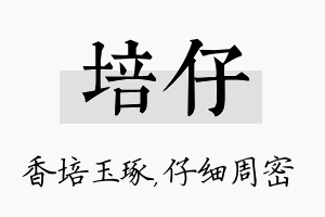 培仔名字的寓意及含义