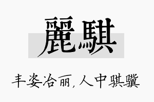 丽骐名字的寓意及含义