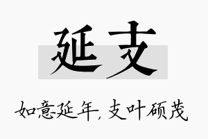 延支名字的寓意及含义