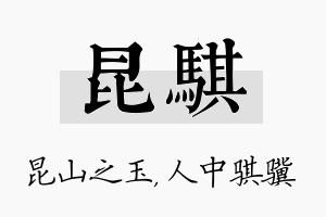 昆骐名字的寓意及含义