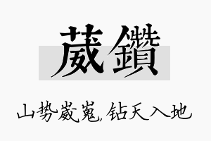 葳钻名字的寓意及含义