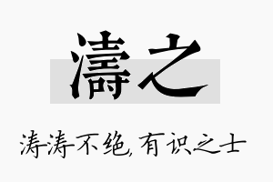 涛之名字的寓意及含义