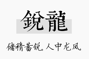 锐龙名字的寓意及含义