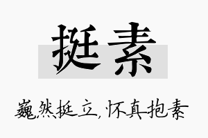 挺素名字的寓意及含义