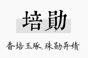 培勋名字的寓意及含义