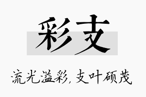 彩支名字的寓意及含义