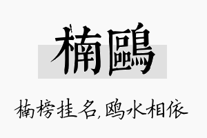 楠鸥名字的寓意及含义