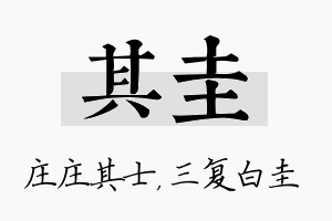 其圭名字的寓意及含义