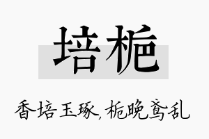 培栀名字的寓意及含义