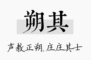 朔其名字的寓意及含义