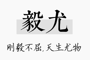 毅尤名字的寓意及含义