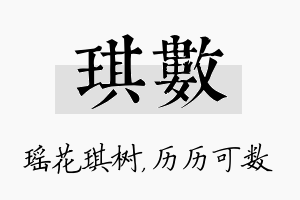 琪数名字的寓意及含义