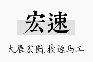 宏速名字的寓意及含义