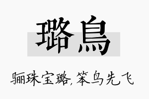 璐鸟名字的寓意及含义