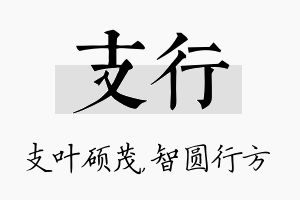 支行名字的寓意及含义